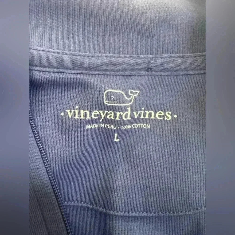 Vineyard Vines Men’s Blue Whale Logo Long Sleeve Performance 1/4 Zip Pullover - Picture 6 of 8